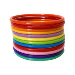 النگو دخترانه مدل رنگین کمانی 2 کد Fr104 بسته 12 عددی