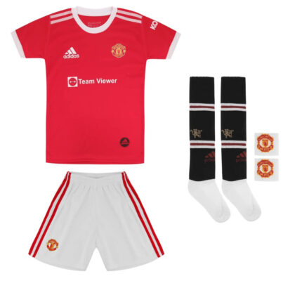 ست 4 تکه لباس ورزشی پسرانه مدل 2022 طرح منچستر یونایتد