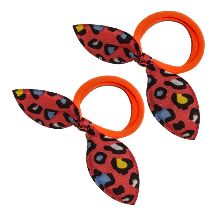 کش مو طرح پلنگی کد M54 مجموعه ۲ عددی